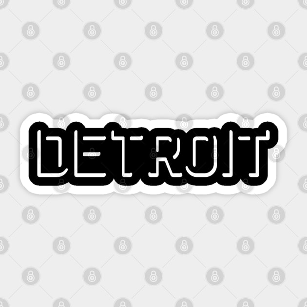 Detroit Outline Sticker by Blasé Splee Design : Detroit